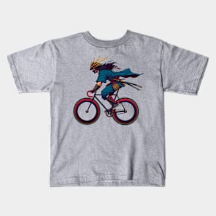 Cycling Japanese Warrior Kids T-Shirt